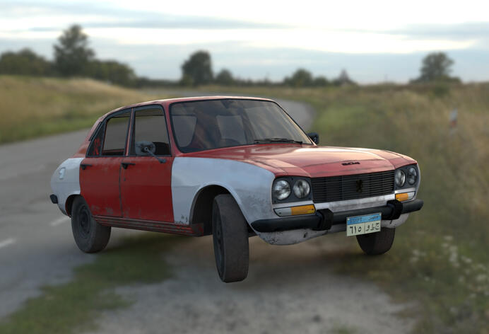 HDRI Lighting Old Taxi